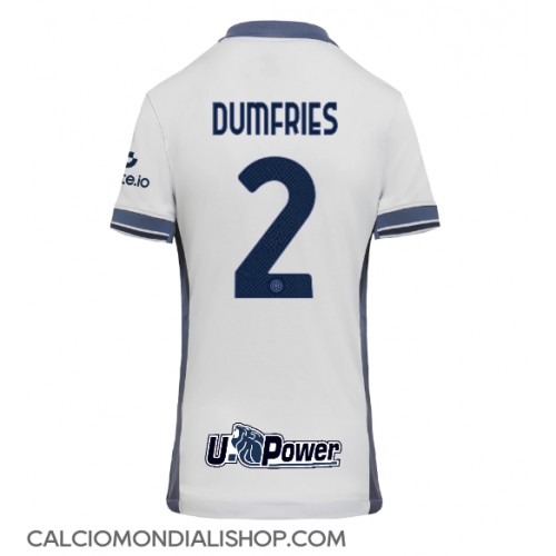 Maglie da calcio Inter Milan Denzel Dumfries #2 Seconda Maglia Femminile 2024-25 Manica Corta